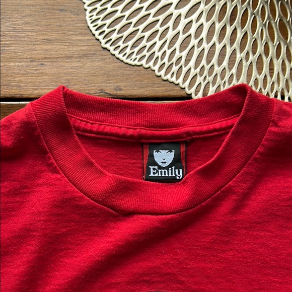 RARE 2001 Emily the Strange T Shirt Size M Vintage Cats Red Black White Yin Yang - Picture 3 of 15